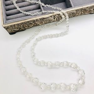 Vintage Deco Crystal Clear Necklace